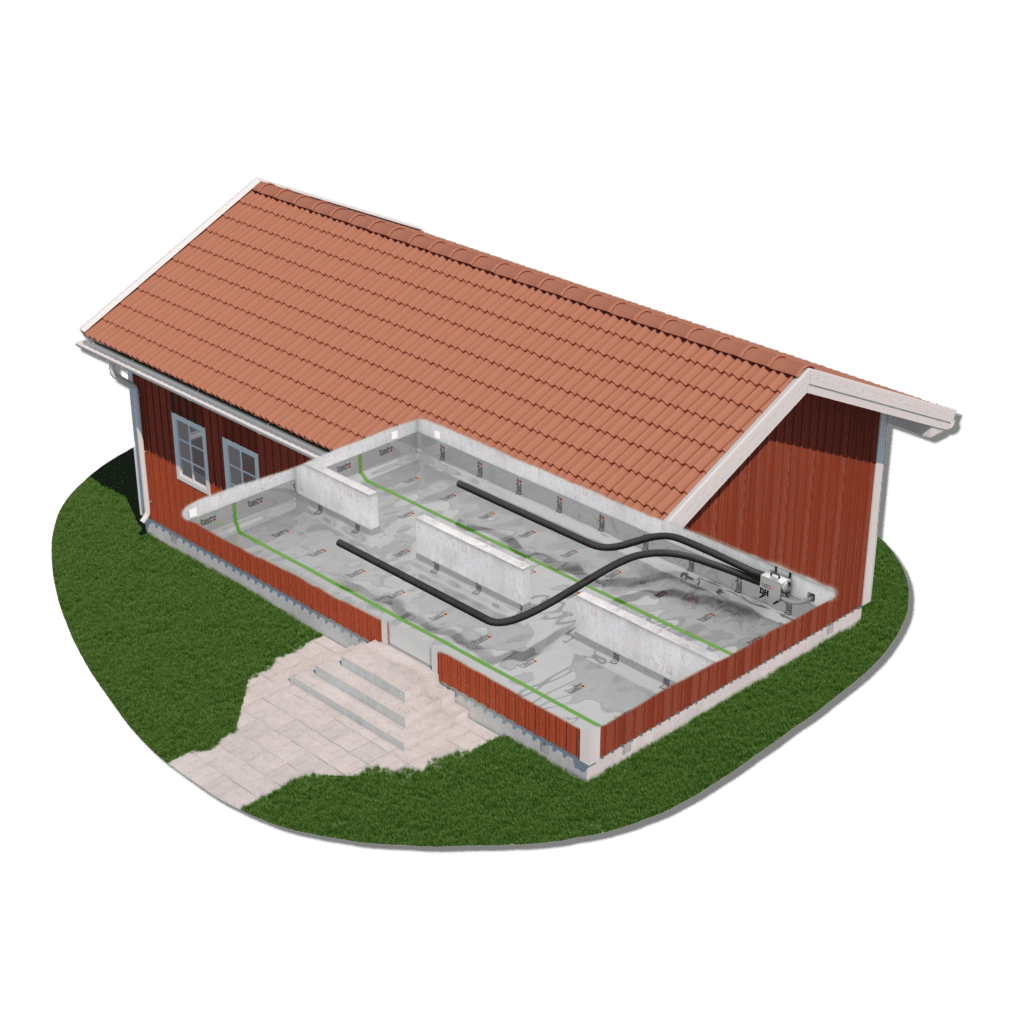 Adsorptionsavfuktare DH6 i krypgrund för att motverka fuktskador.