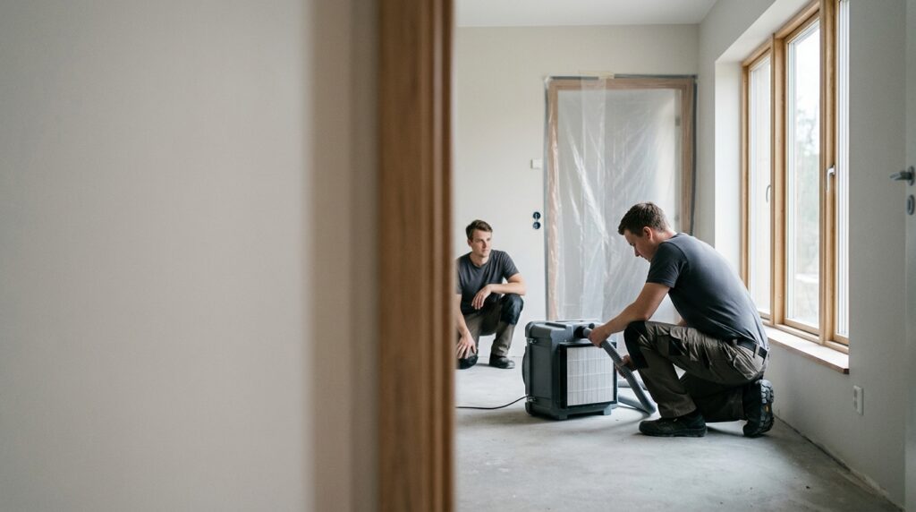 Vad händer vid sanering av mögel?